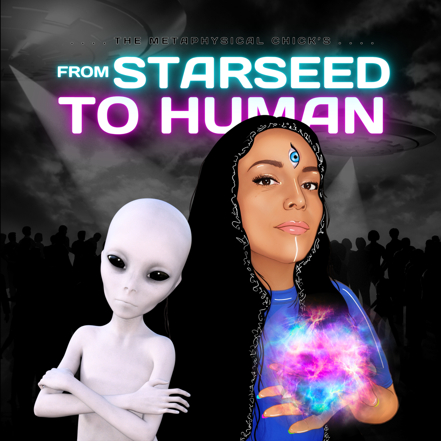 From Starseed to Human Podcast Logo Alien and Human